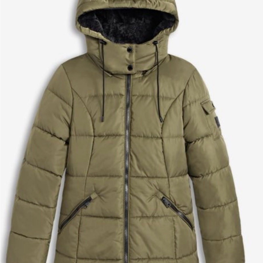 Steve Madden ARMY GREEN Puffer coat size M